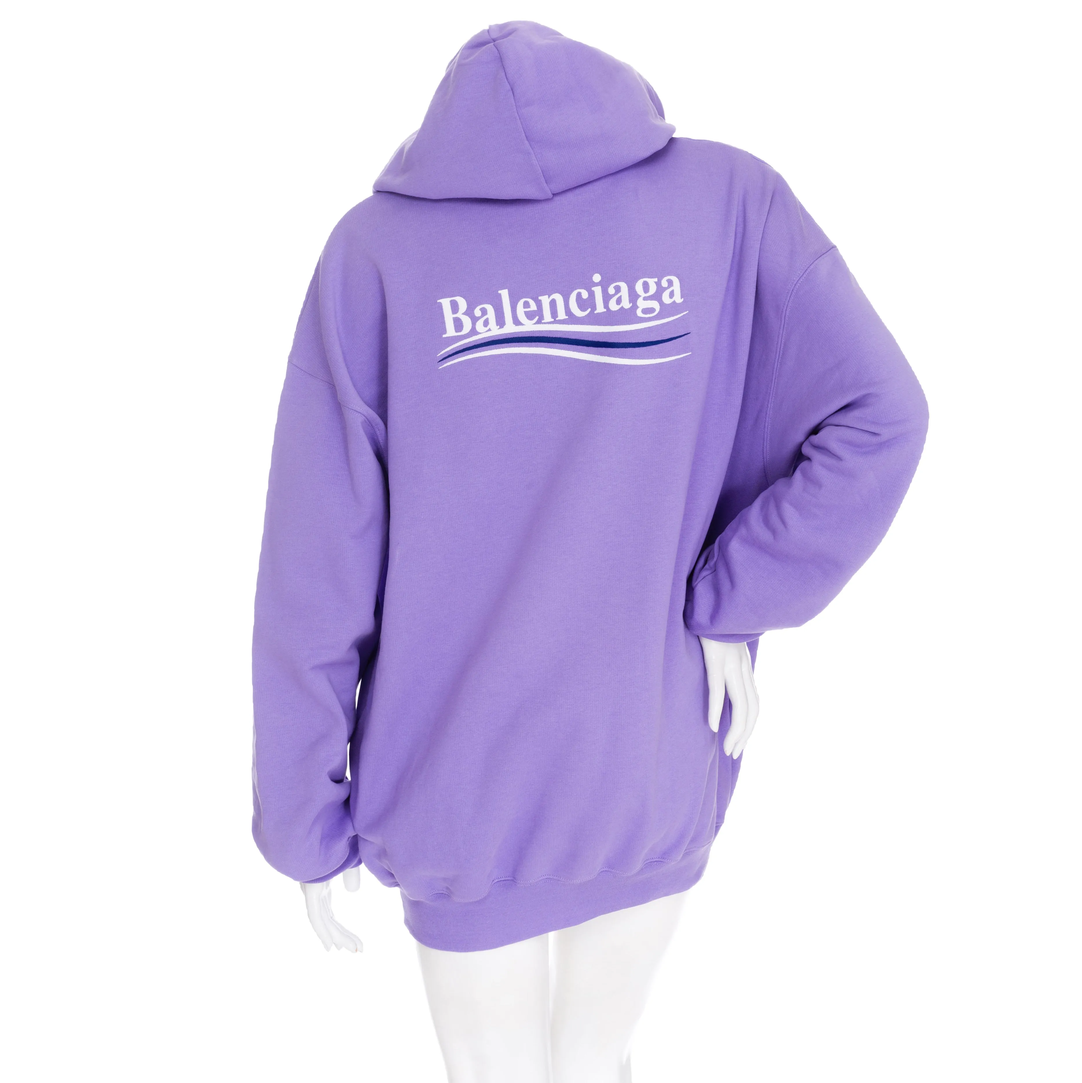 Purple Cotton Embroidered Political Campaign Logo Hoodie NWT