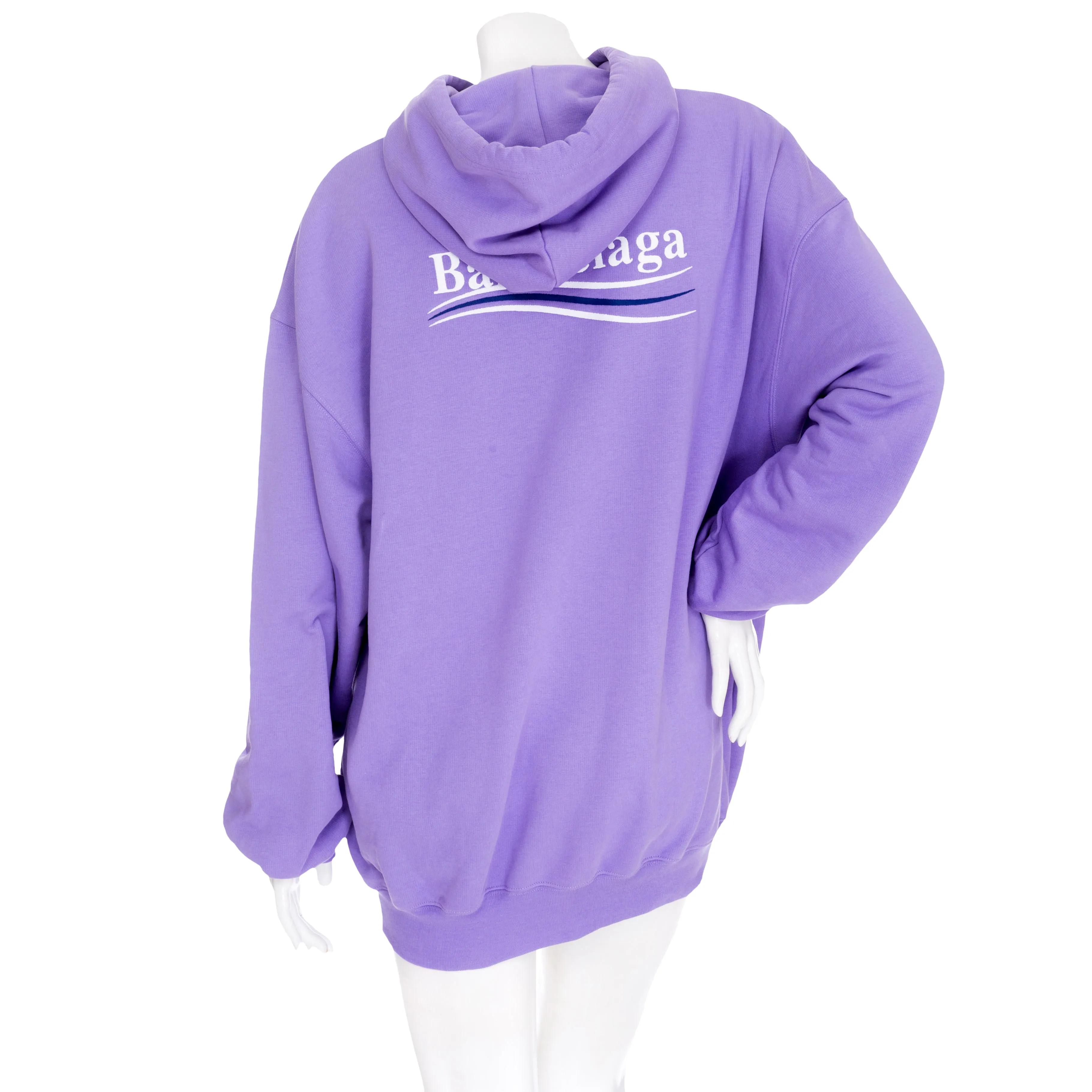 Purple Cotton Embroidered Political Campaign Logo Hoodie NWT