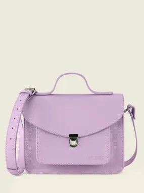 Purple Leather Cross-Body Bag for Women - Mademoiselle George Pastel Lilac | PAUL MARIUS