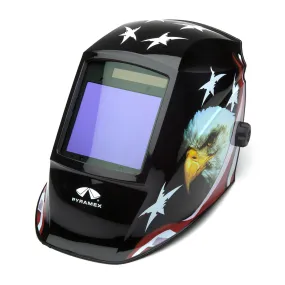 Pyramex Leadhead Auto-Darkening American Eagle Welding Helmet WHAM3030AE