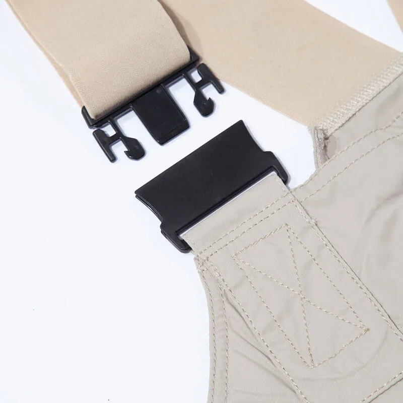 Quilt-Like Overall - Greige