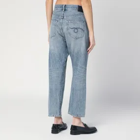 R13 Faded Blue Crossover Jeans