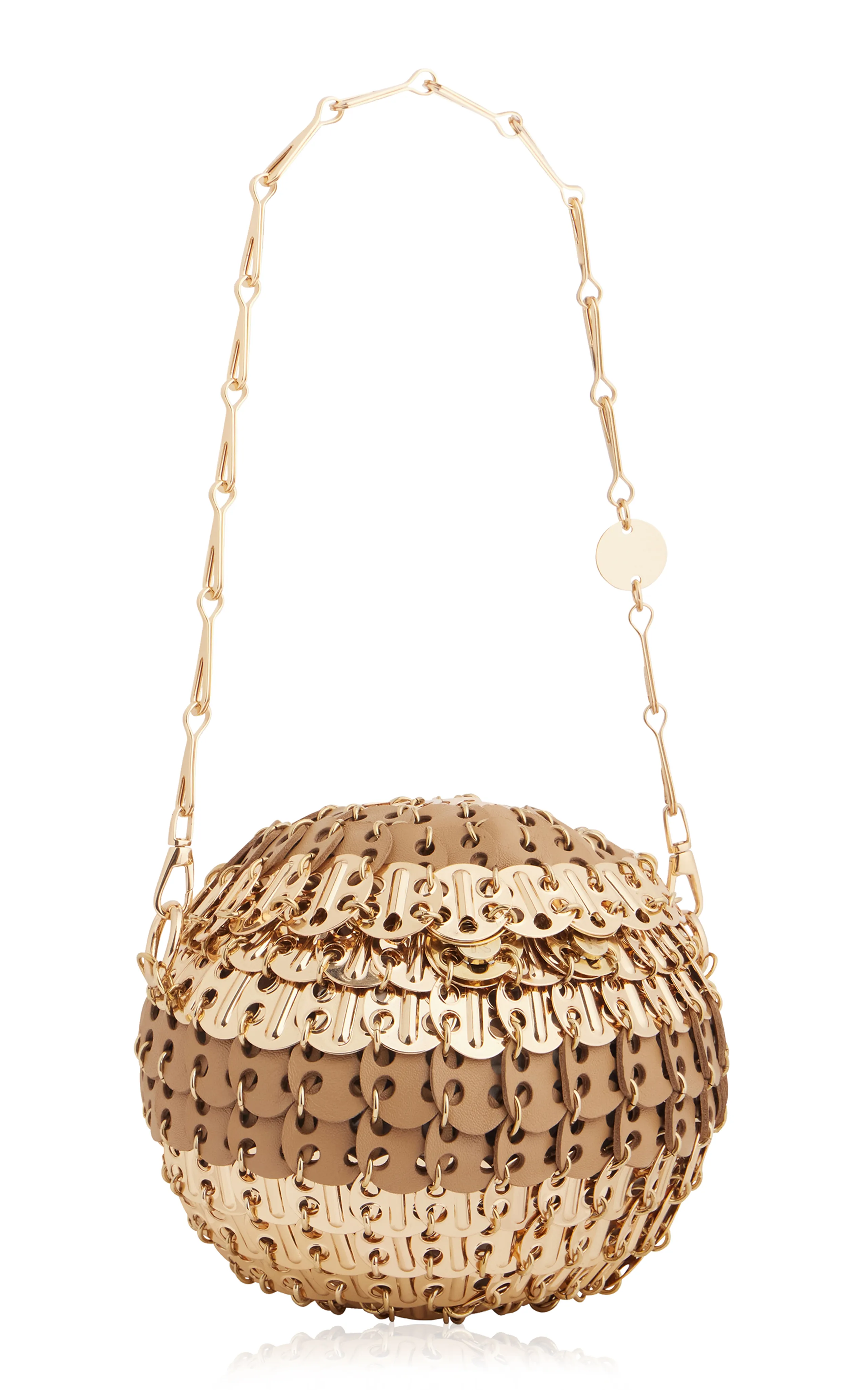 Rabanne Two-Tone Chainmail Orb Shoulder Bag