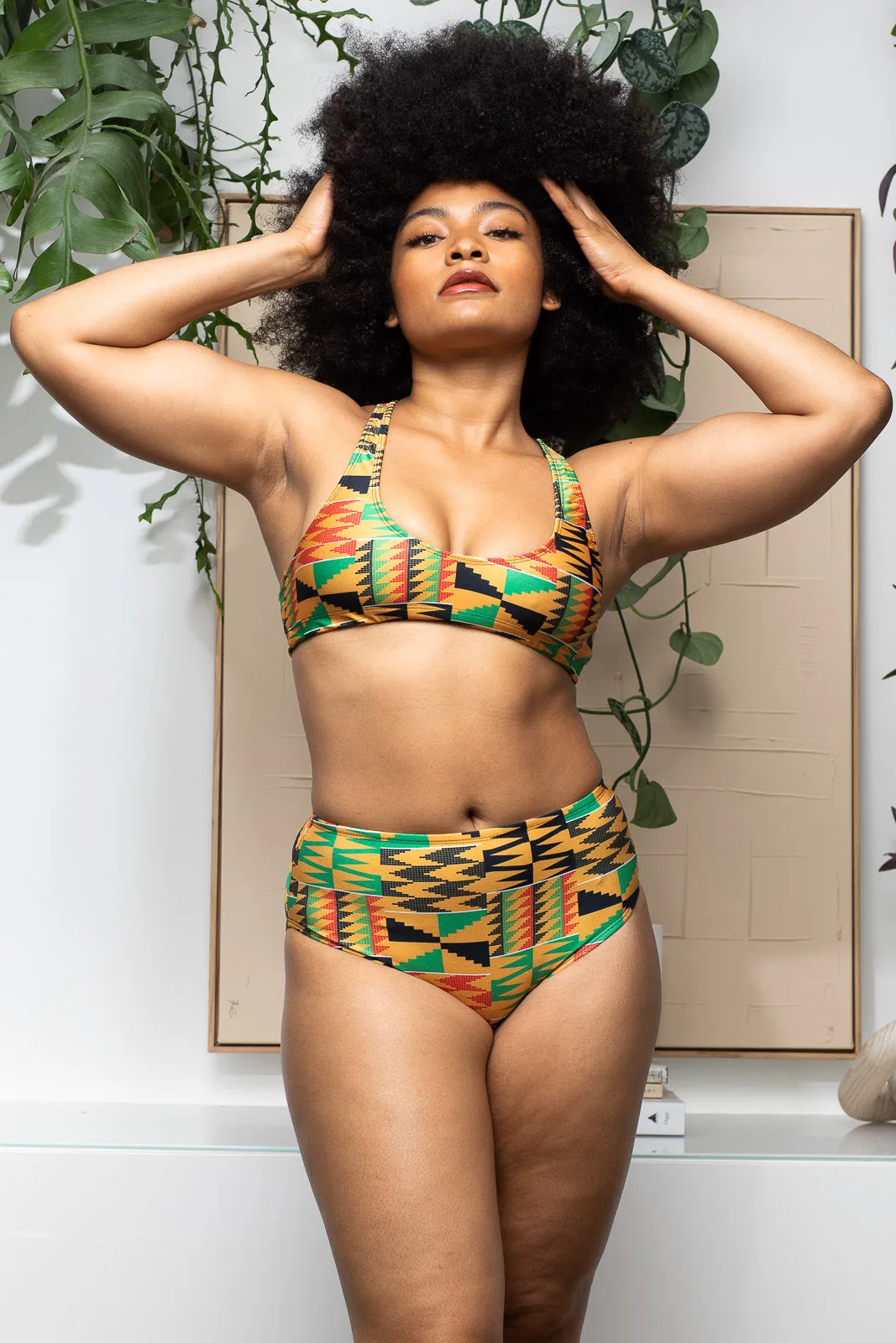 Racerback Bikini Top - Kente