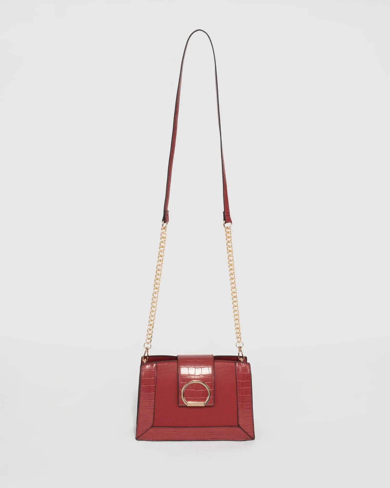 Red Avalee Ring Crossbody Bag