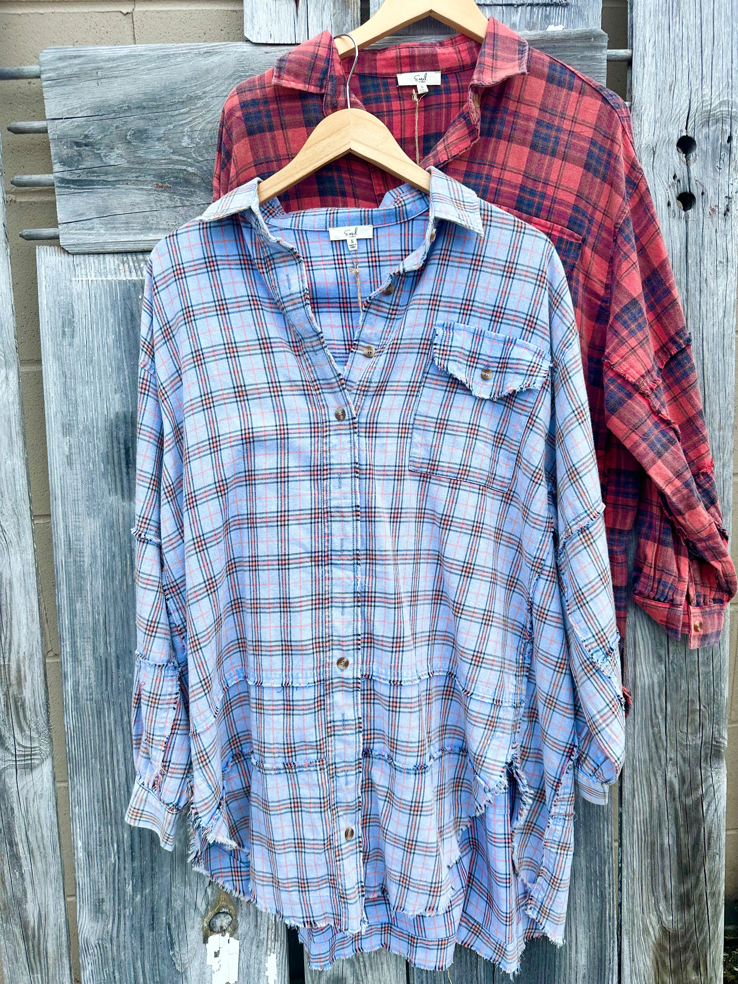 Redfin Plaid Tunic - 2 Colors