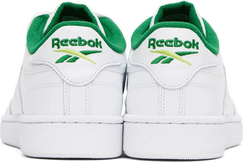 Reebok Classics White & Green Club C 85 Sneakers