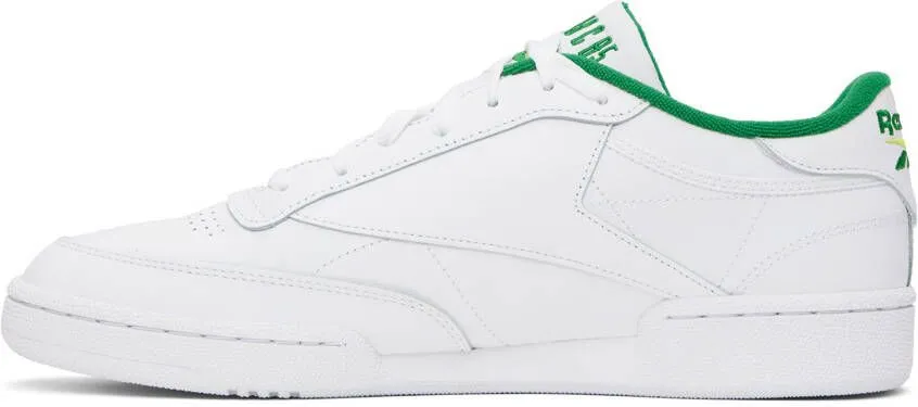 Reebok Classics White & Green Club C 85 Sneakers