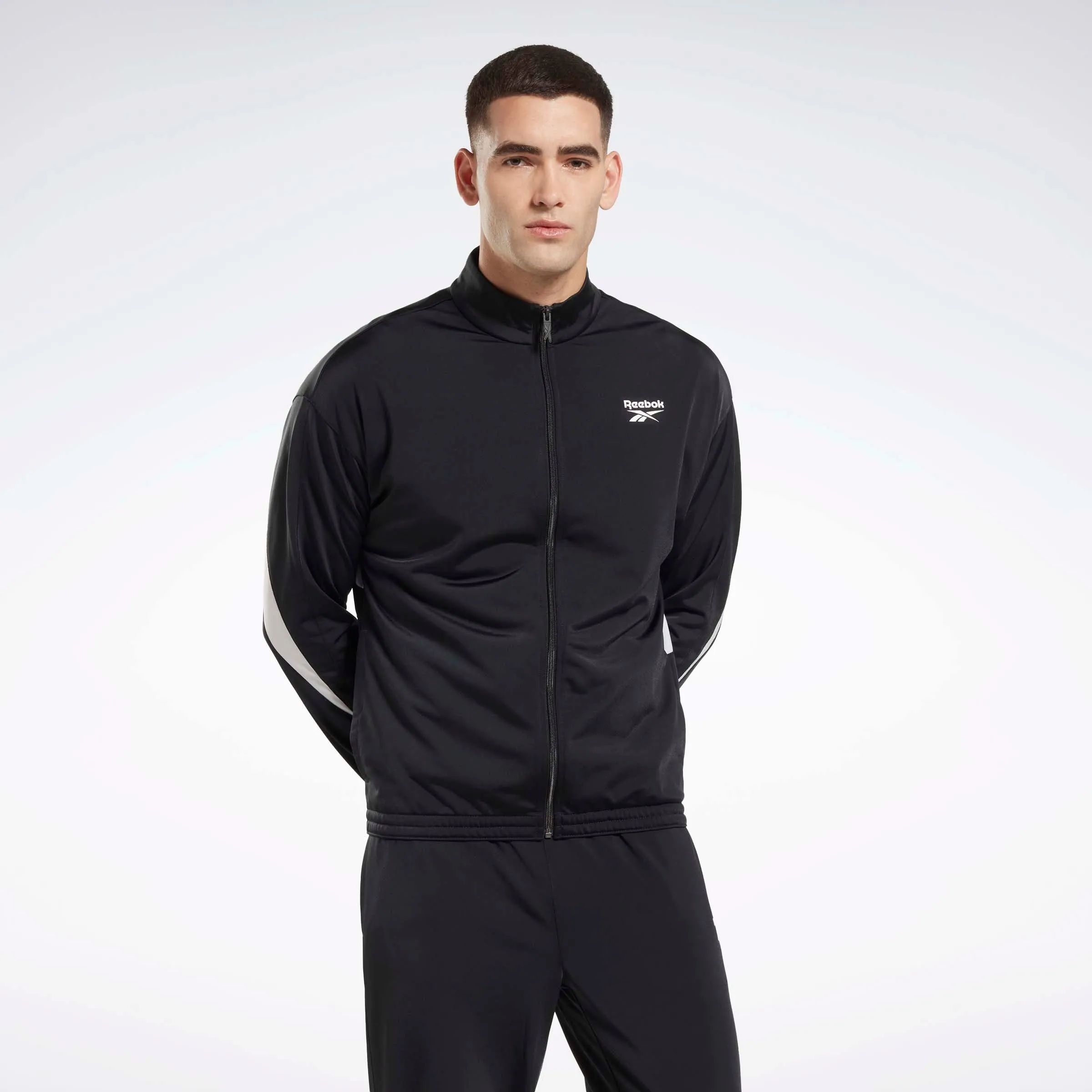 Reebok Identity Vector Knit Track Top Night Black/White