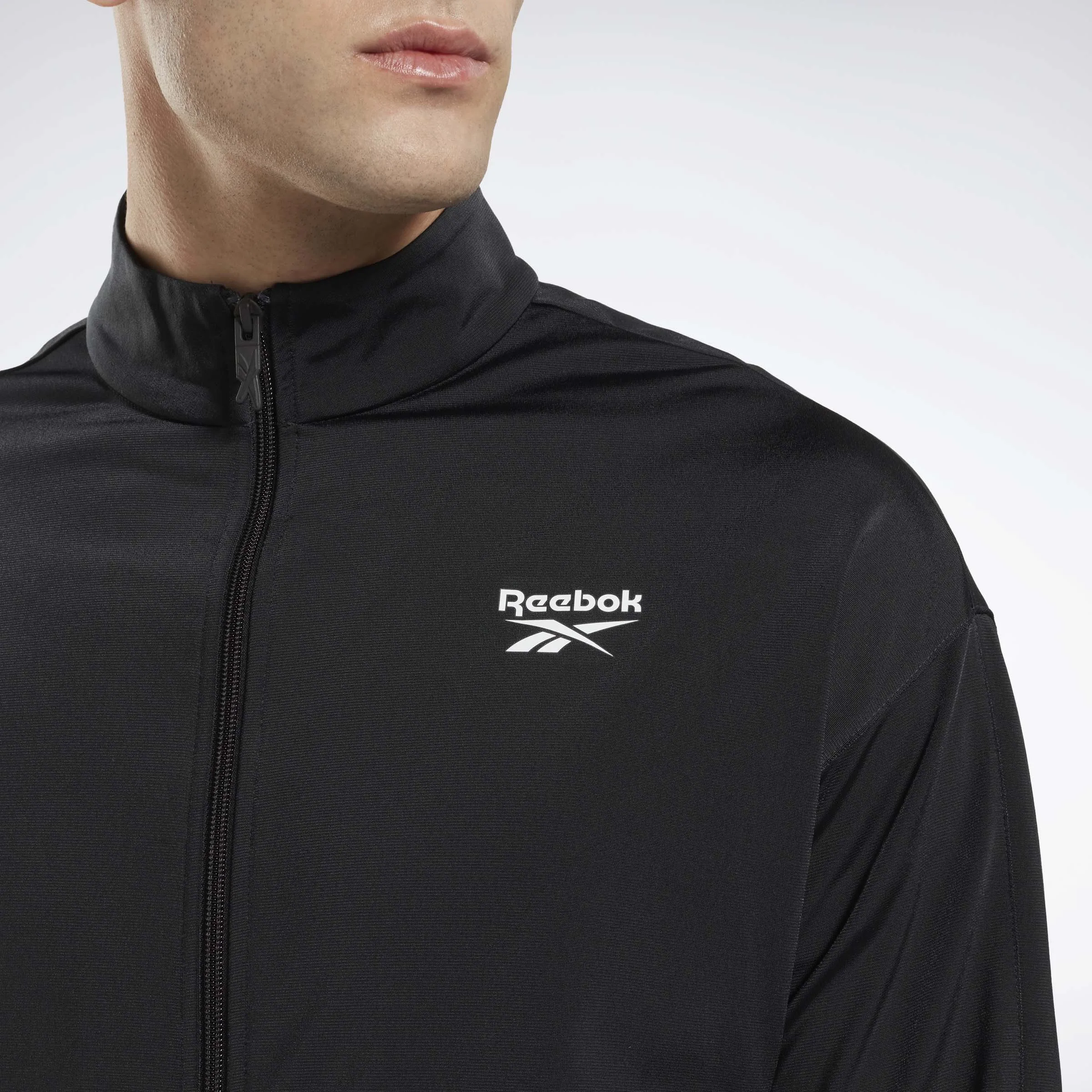 Reebok Identity Vector Knit Track Top Night Black/White