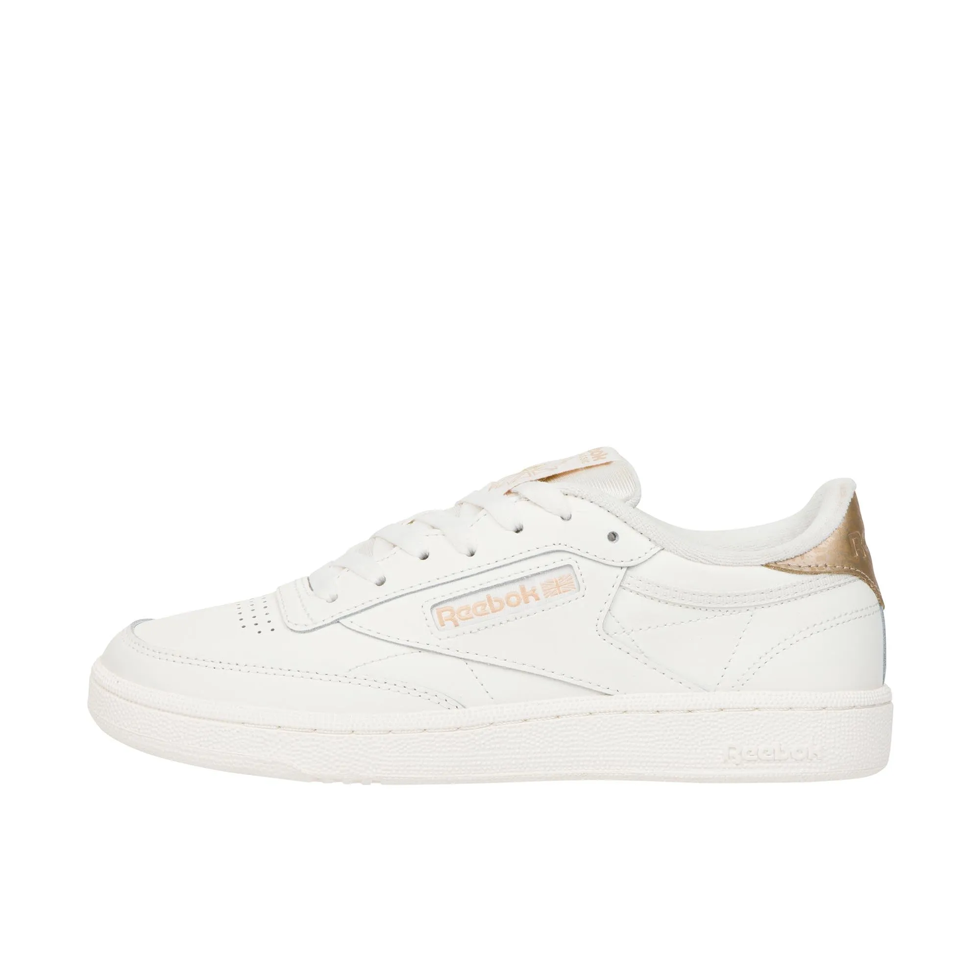 Reebok Womens Club C 85 Chalk/Sahara/Gold Met