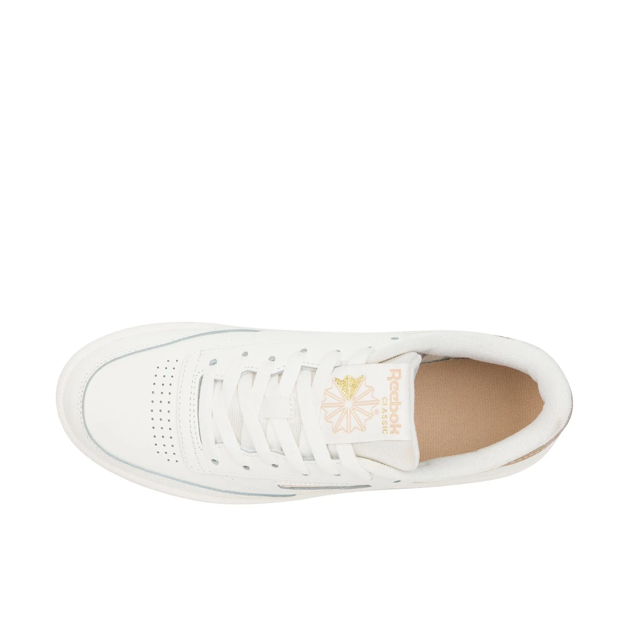 Reebok Womens Club C 85 Chalk/Sahara/Gold Met