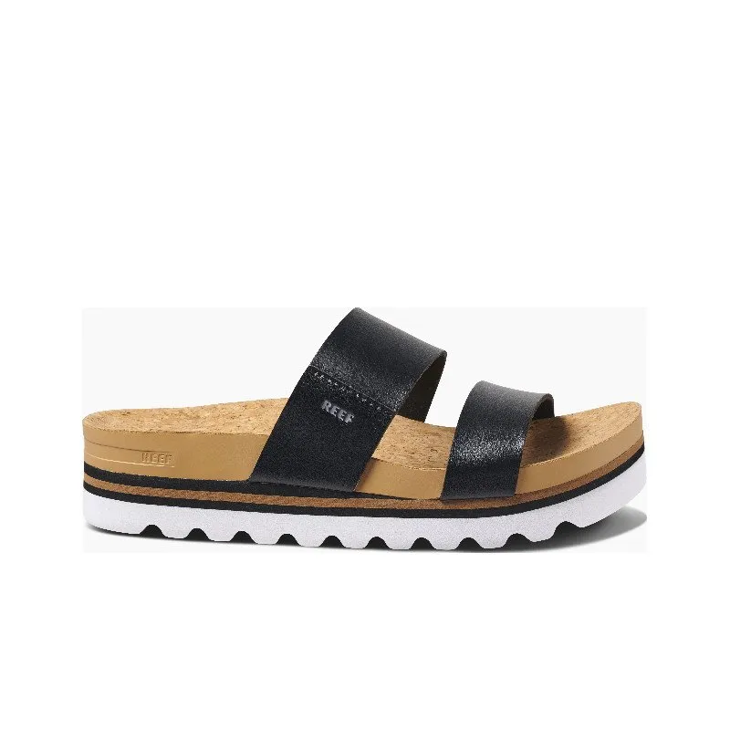 Reef CUSHION VISTA HI SANDALS IN BLACK