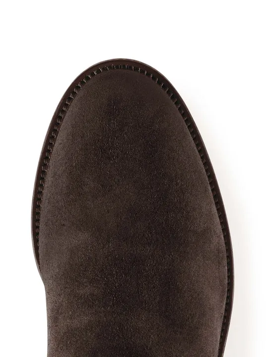 Regina       40% Off   |   Save £150  chocolate & navy Flat Knee-high Boots        - Sporting Fit