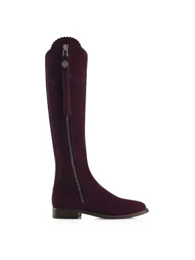 Regina       50% Off   |   Save £187.50  plum Flat Knee-high Boots        - Narrow Fit