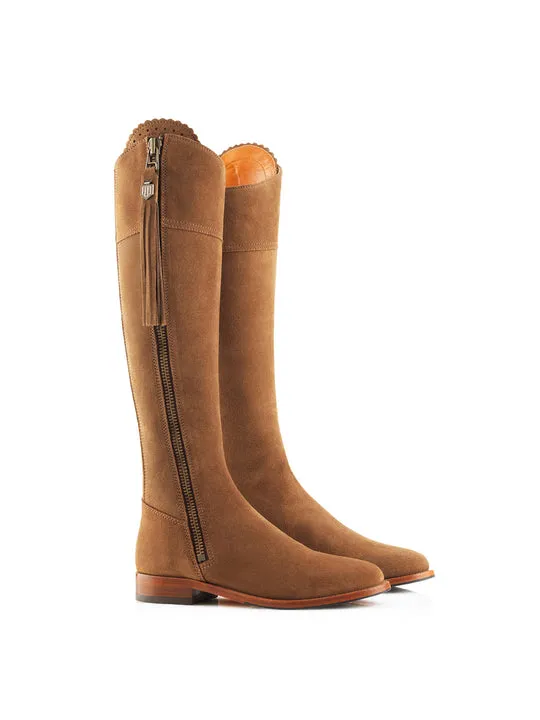 Regina tan Flat Knee-high Boots        - Narrow Fit
