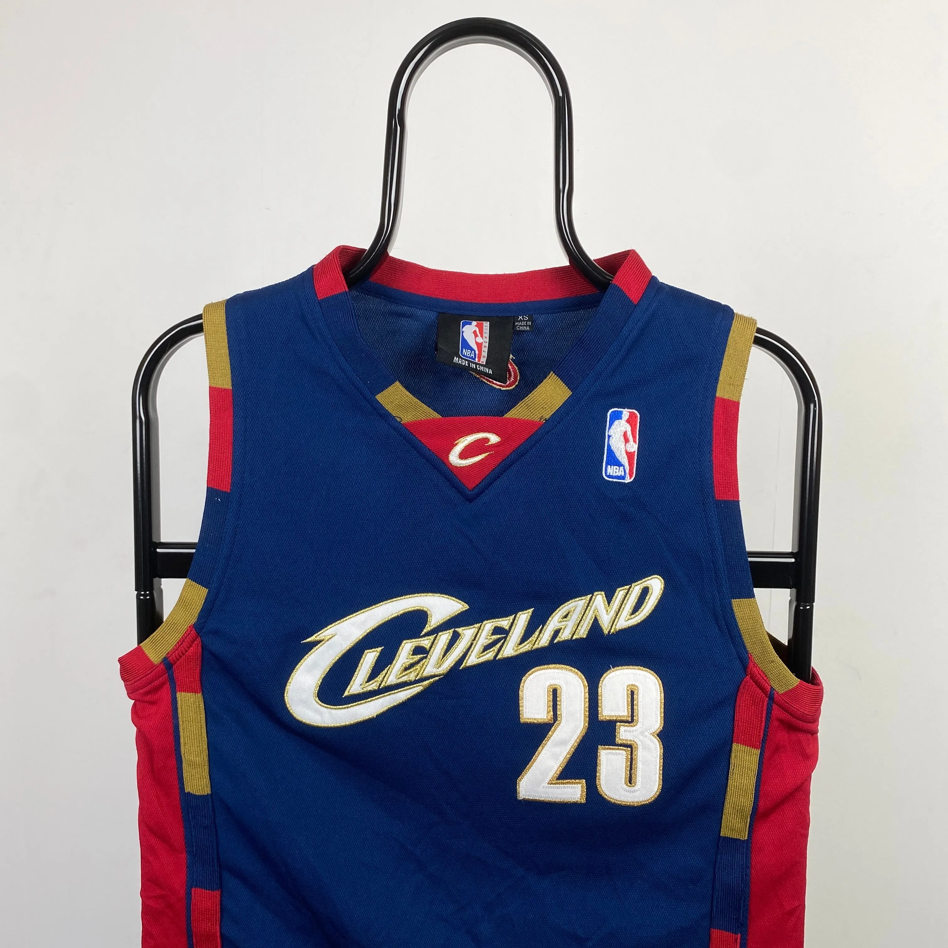Retro Cleveland James Basketball Jersey Vest T-Shirt Blue XS