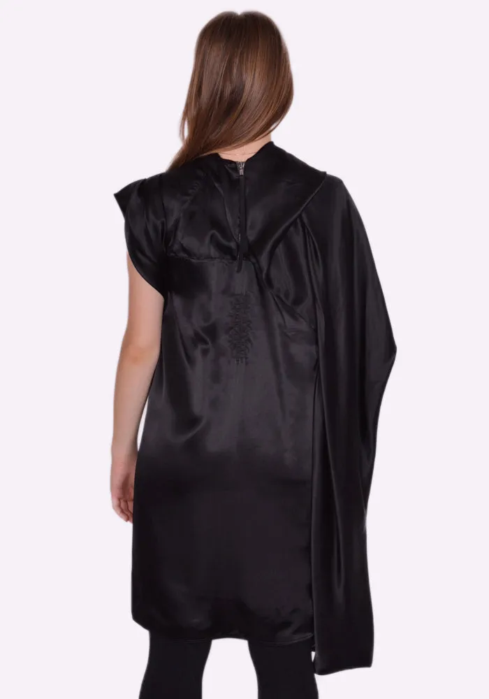 RICK OWENS RP02B6141 O CORNETTO TUNIC DRESS BLACK