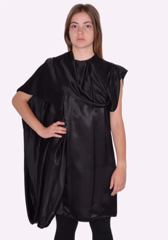 RICK OWENS RP02B6141 O CORNETTO TUNIC DRESS BLACK