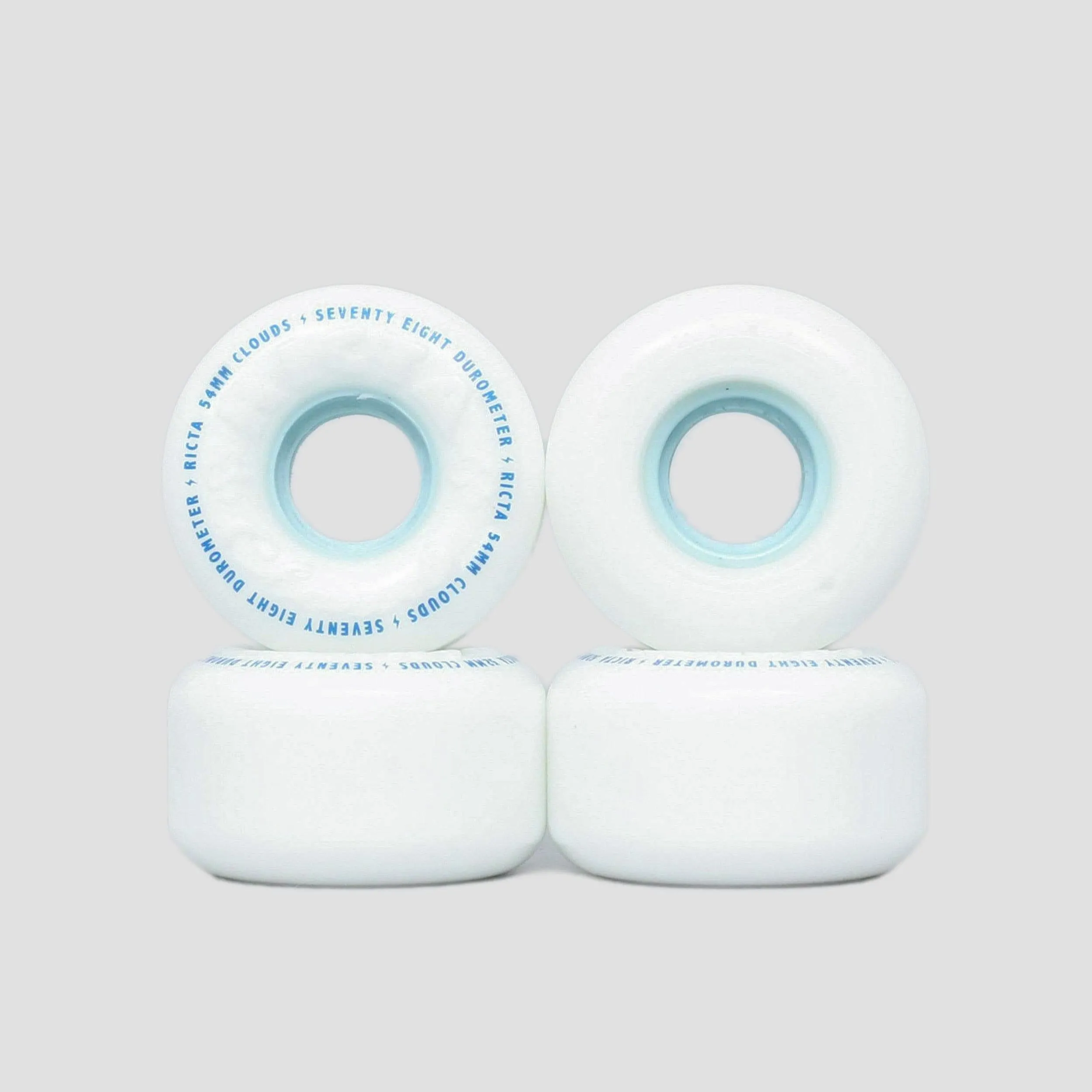 Ricta 54mm / 78A Clouds Skateboard Wheels White / Blue