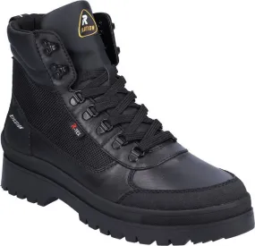 Rieker Black Lace Up Winter Boot