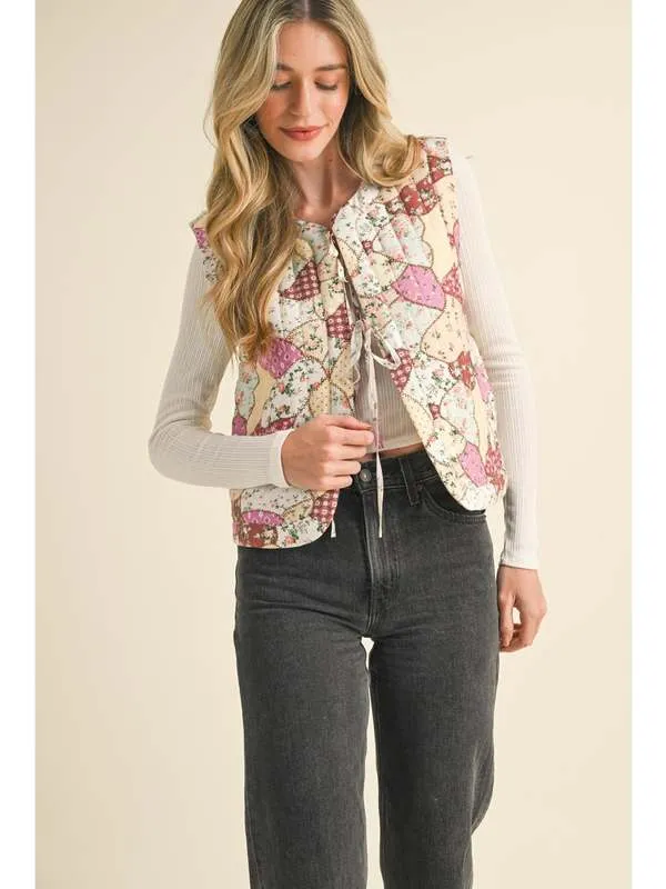 Rimini Patch Vest - Orchid Multi