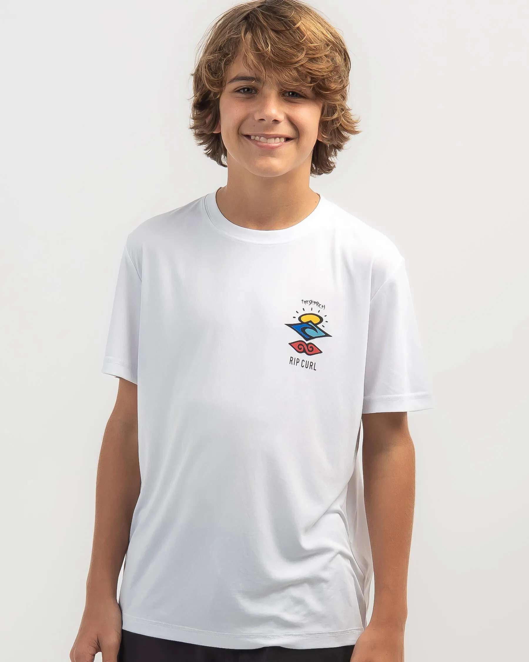 Rip Curl Boys' Icons Surflite Short Sleeve Rash Vest