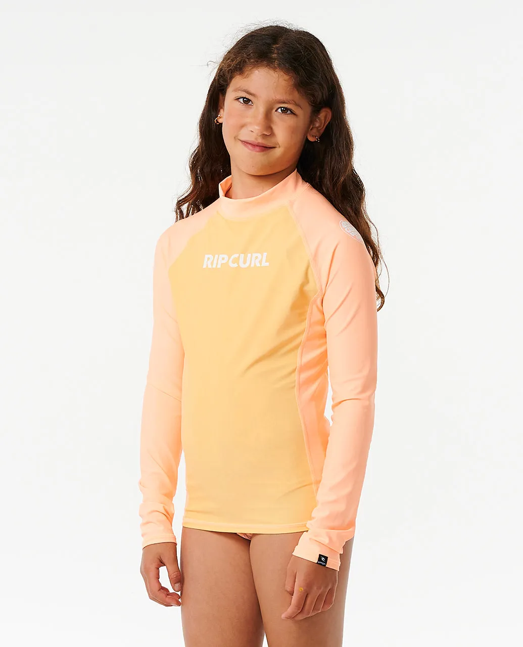 Rip Curl Kids Classic Surf UPF 50 Long sleeve Rash Vest - Orange