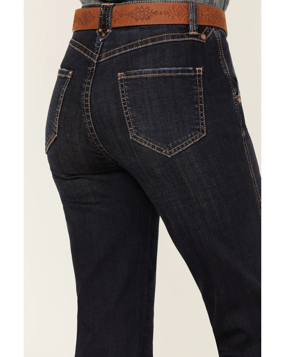 Rock & Roll Denim Women's Dark Wash High Rise Trouser Jeans