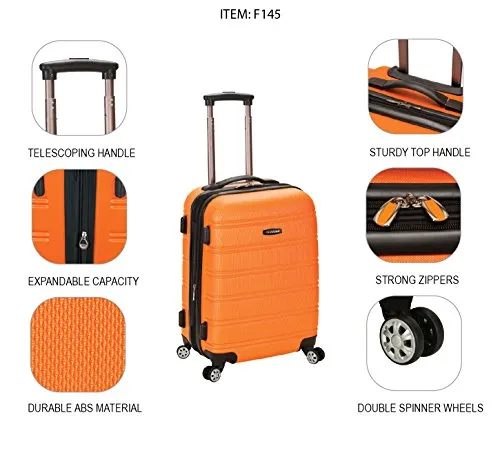 Rockland Luggage Melbourne 20 Inch Expandable Carry On, Turquoise, One Size