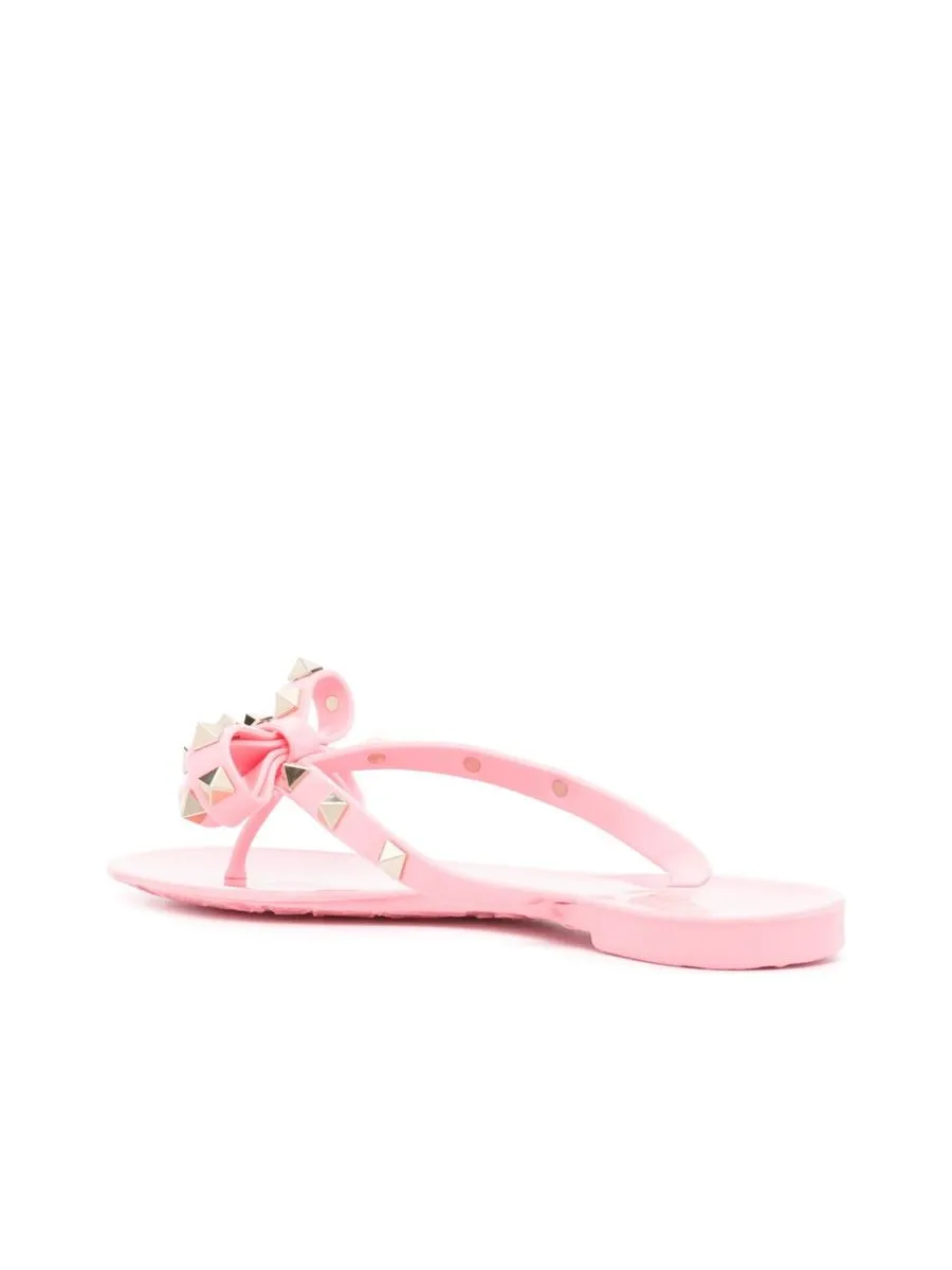 Rockstud Bow Detail Sandals