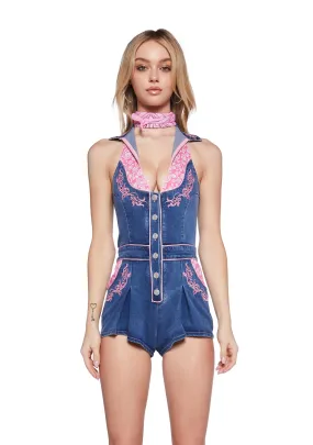 Rodeo Rendezvous Denim Romper-