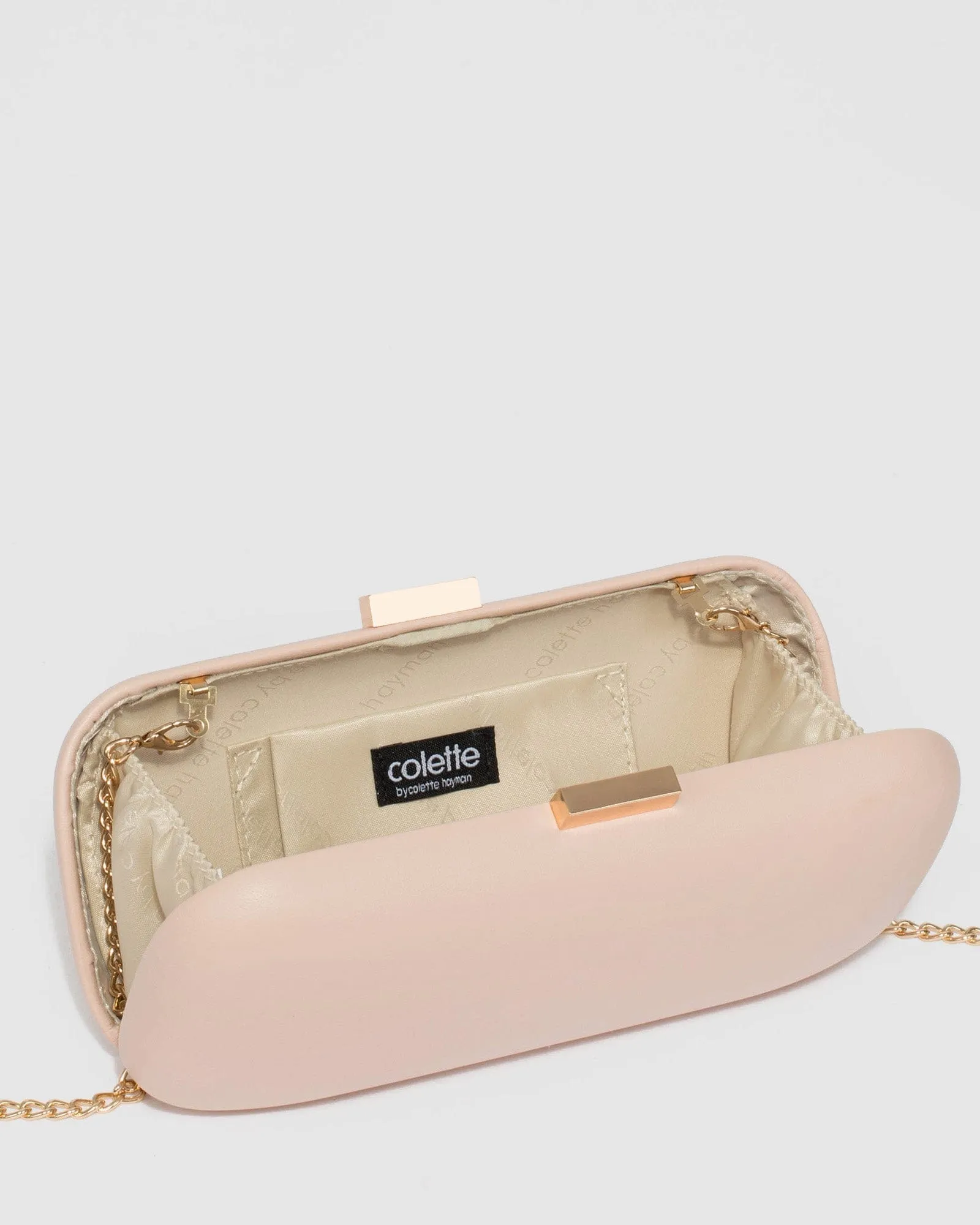 Rosie Nude Hardcase Clutch Bag