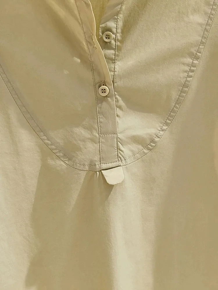 Round neck three-quarter sleeve thin baby shirt shirt 2024 summer new women's simple and comfortable top pullover shirt