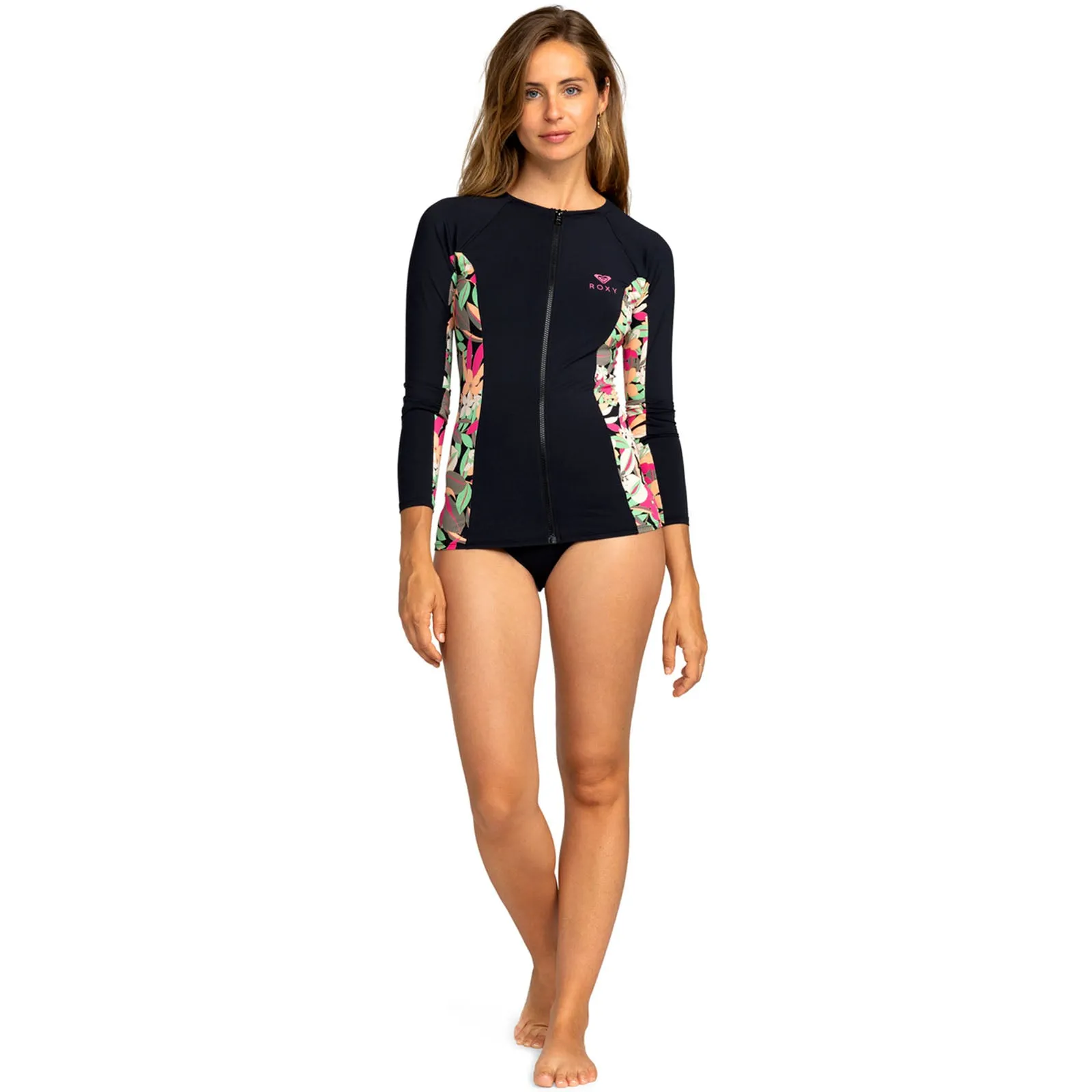 Roxy Womens ROXY Long Sleeve Zipped UPF 50 Rash Vest