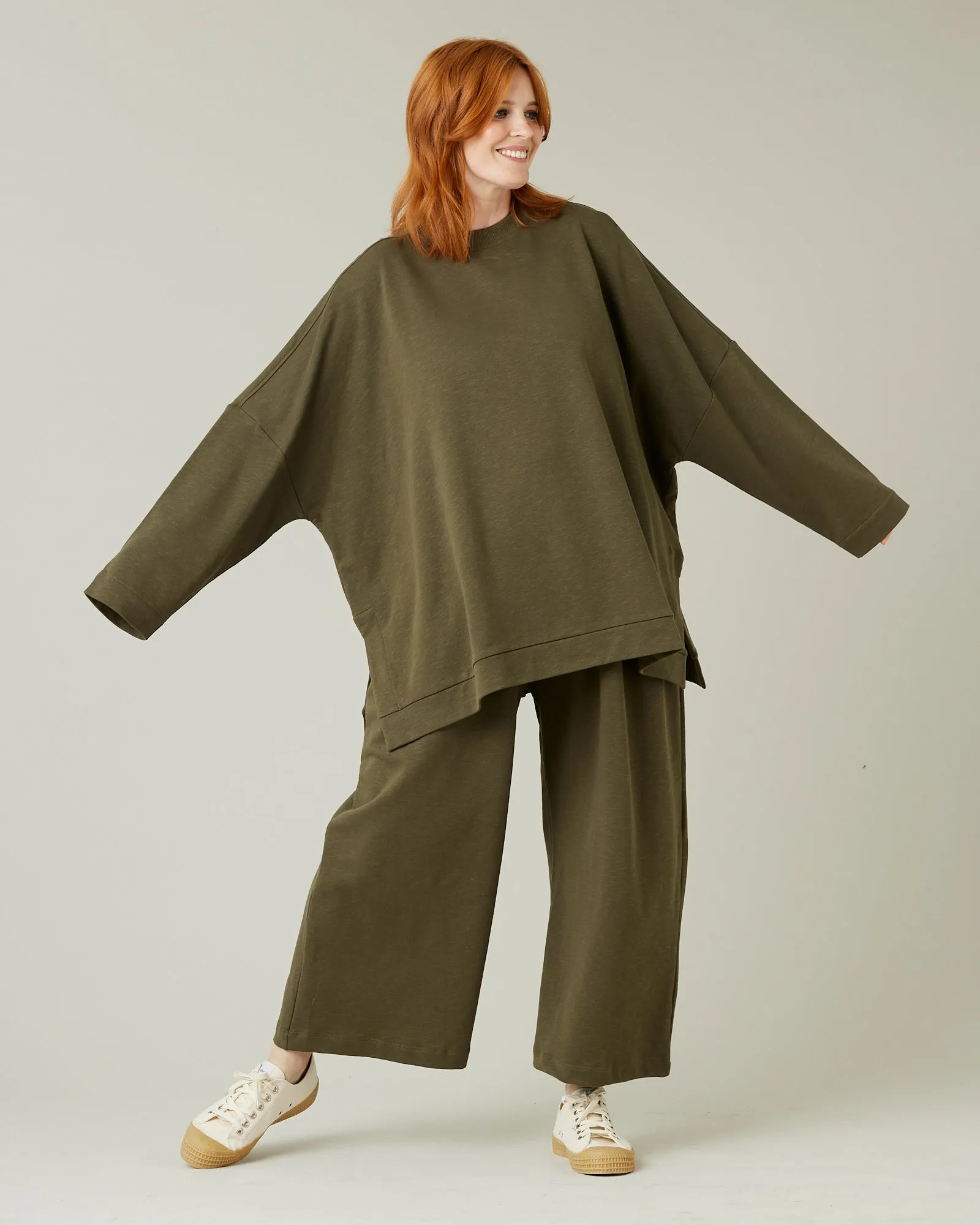 Ruby Olive Jersey Trousers