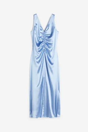 Ruched Satin Dress