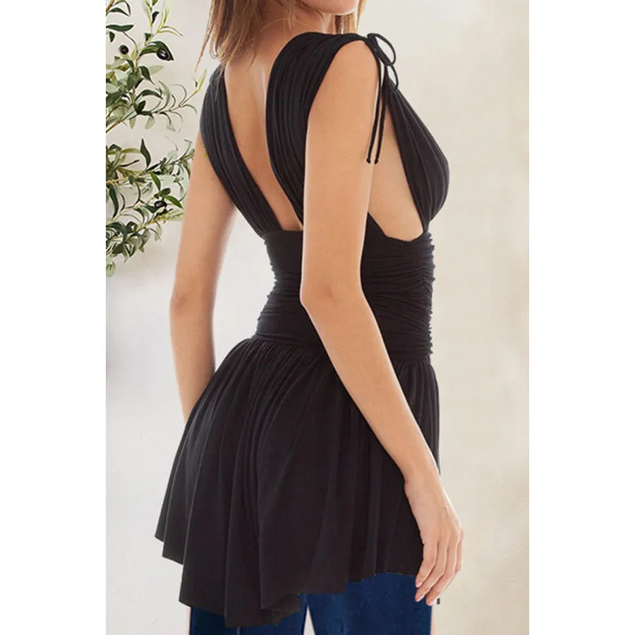 Ruched Wide Strap Tank