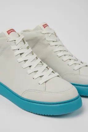 Runner K21 White non-dyed leather sneakers for men