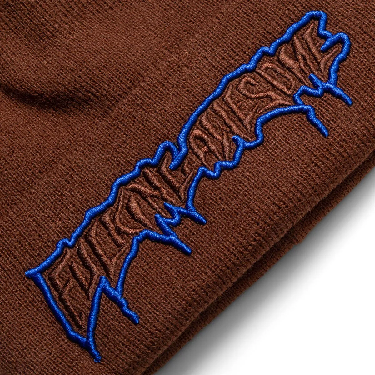 RUNNING LOGO CUFF BEANIE BROWN | Bodega