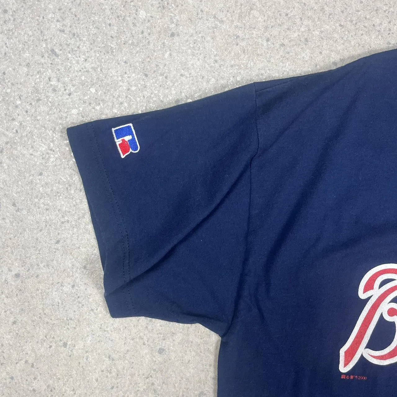 Russel Athletic button up baseball t-shirt XL