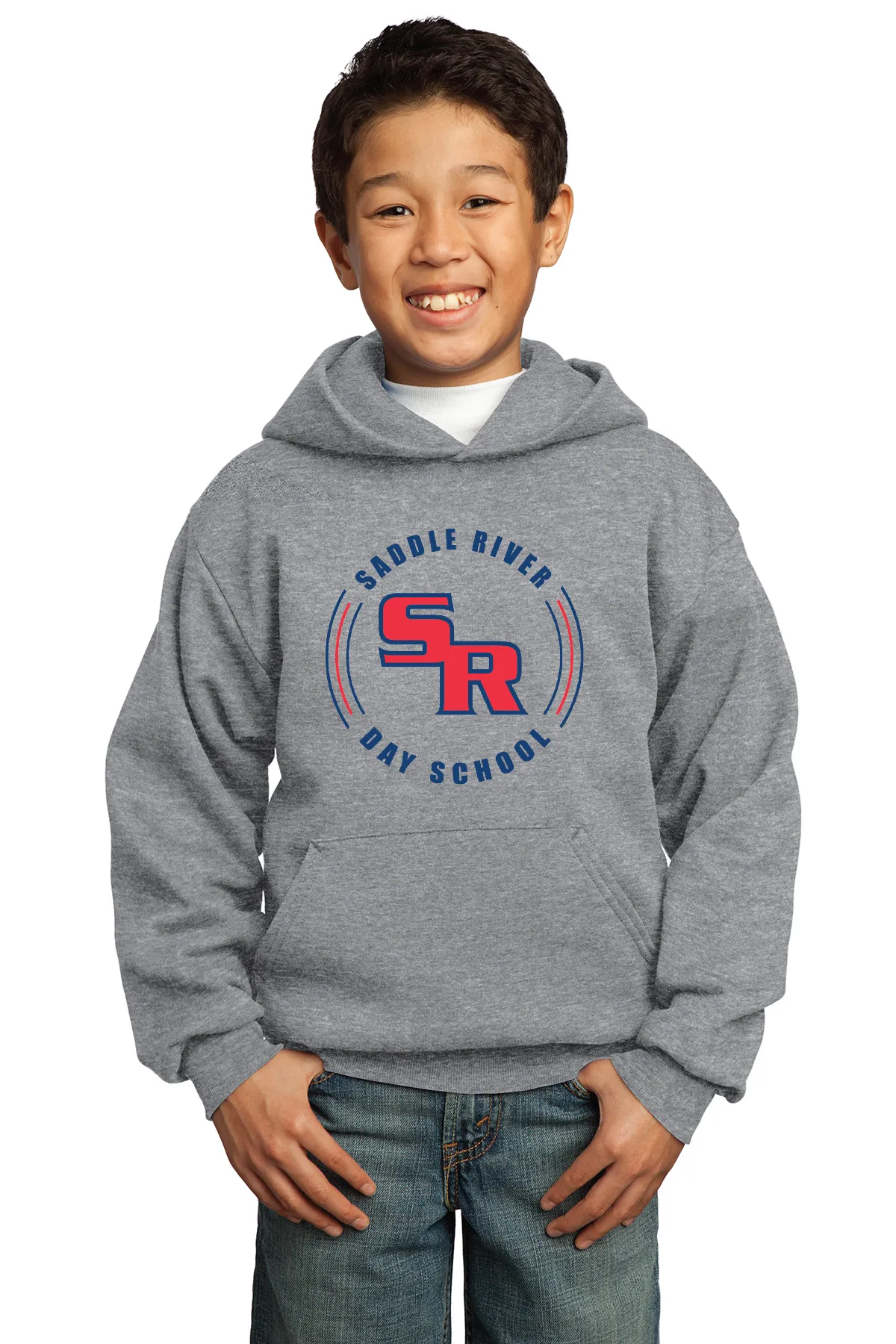 Saddle River Day School Port & Company Youth Core Fleece Pullover Hooded Sweatshirt