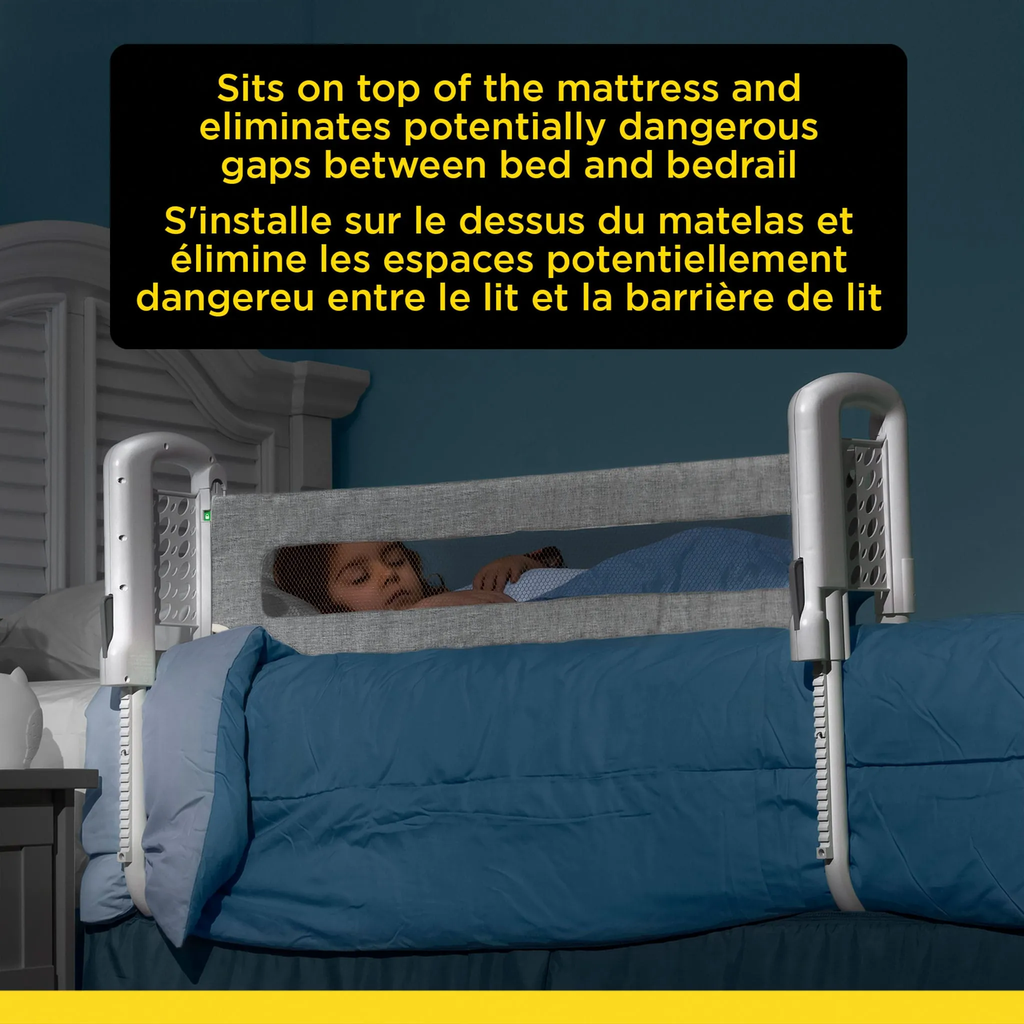 Safety 1st Top-of-Mattress Bed Rail - Grey  - Clement