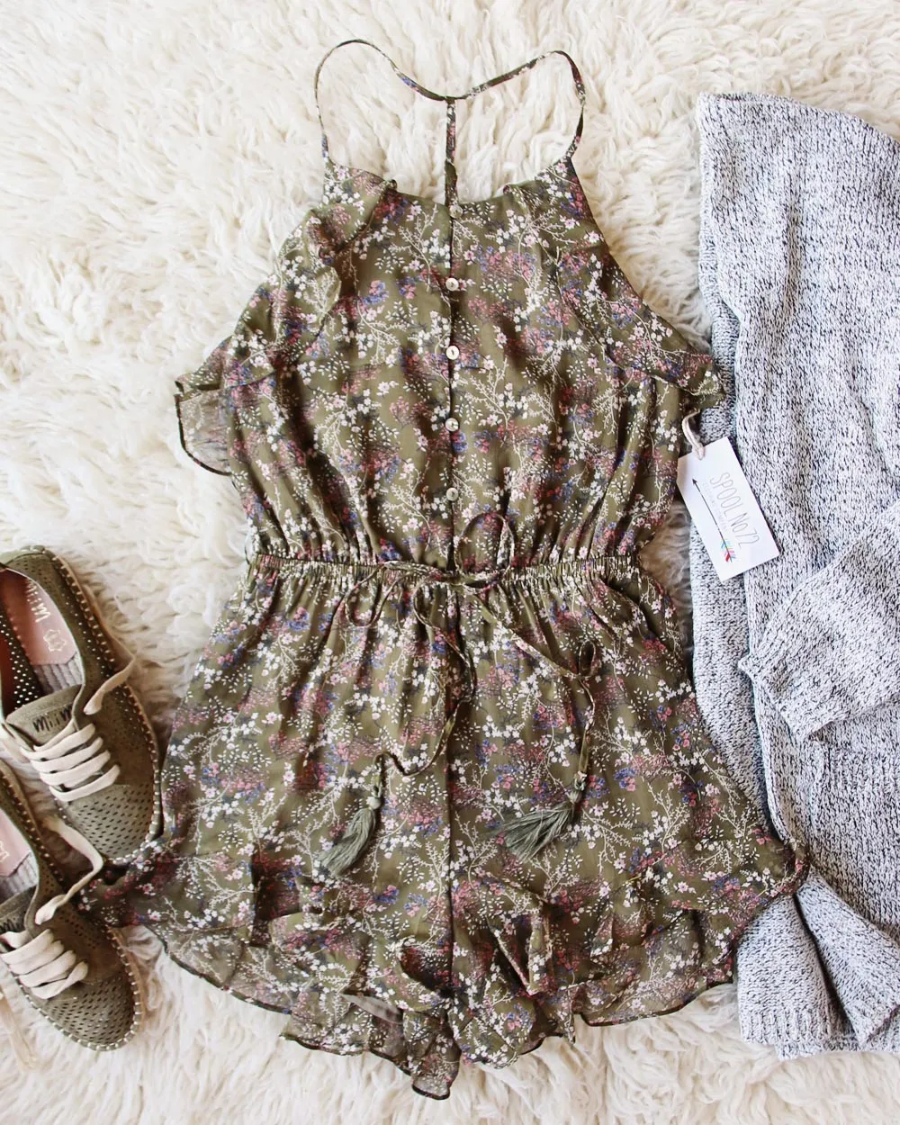 Sageland Romper in Sage