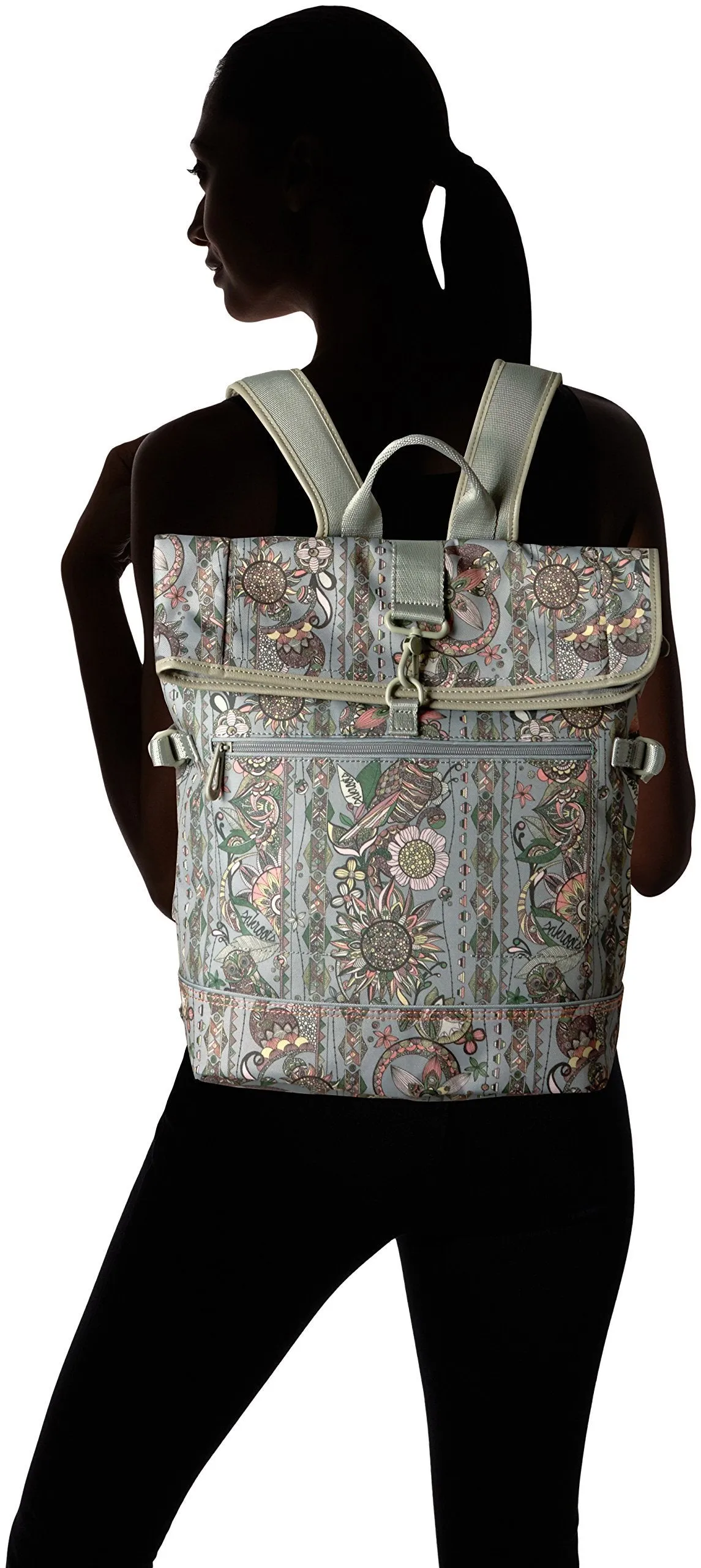 Sakroots Women's New Adventure Nylon Roll Top Backpack