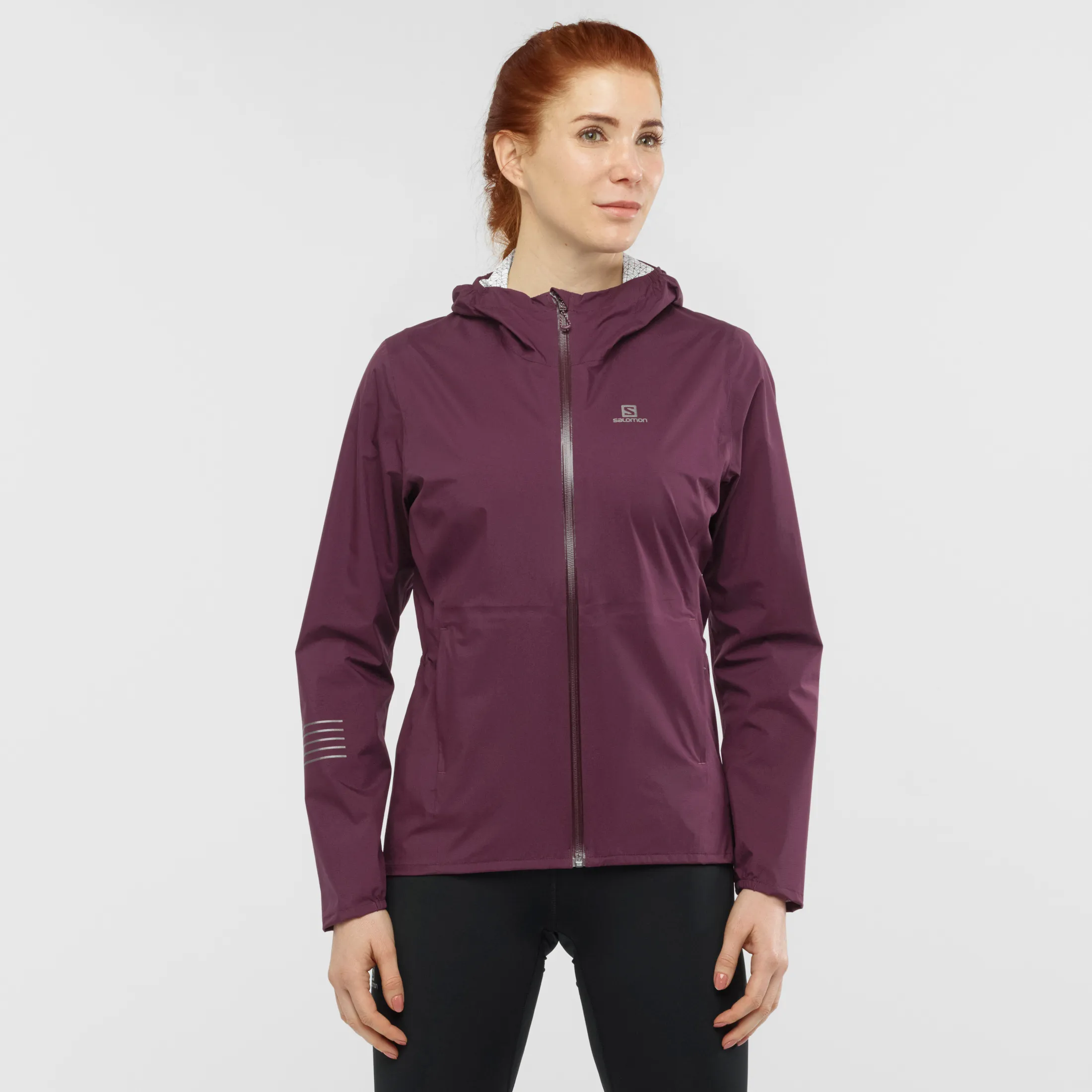 Salomon Women's Lightning Waterproof Jacket Winetasting | Buy Salomon Women's Lightning Waterproof Jacket Winetasting 