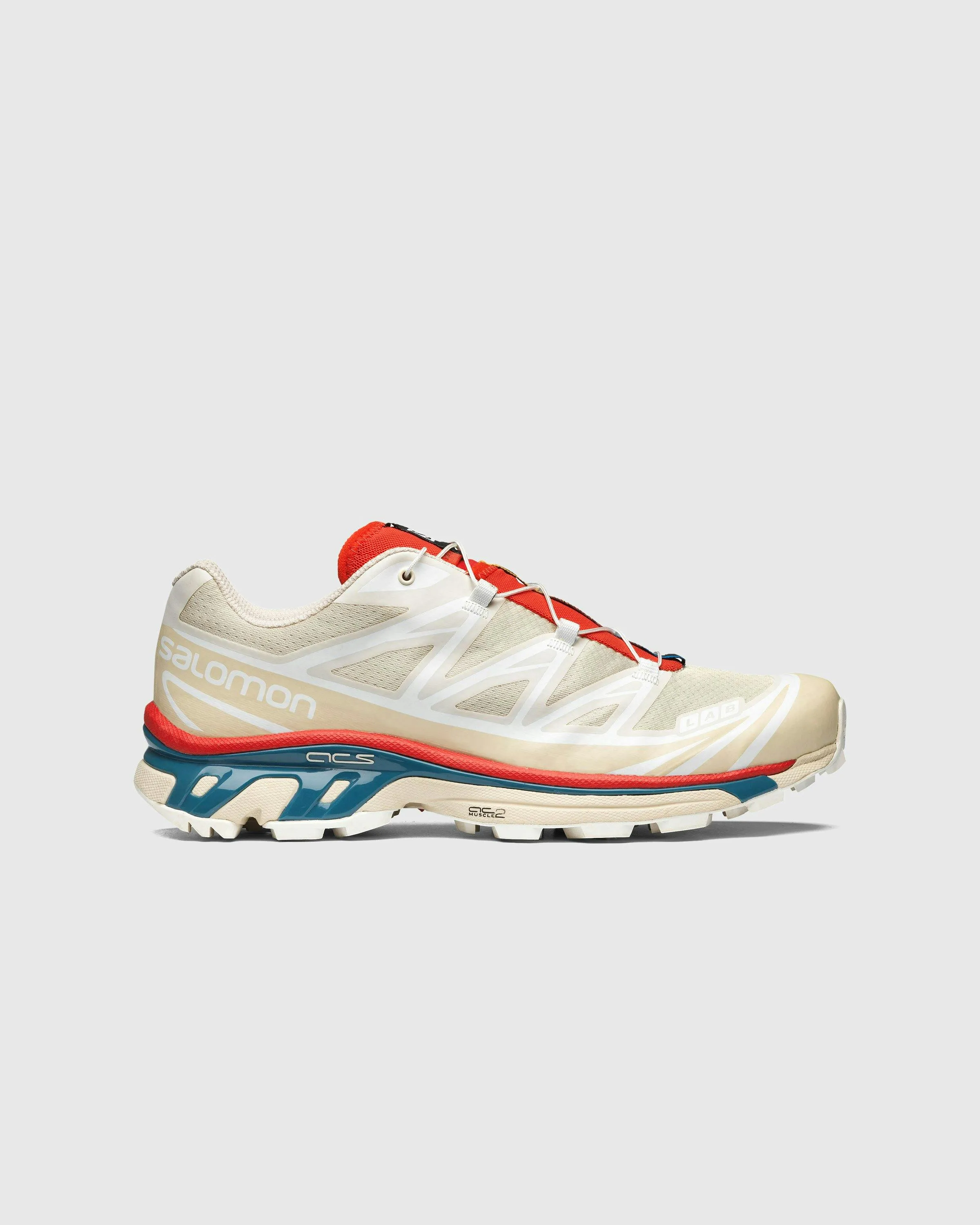 Salomon – XT-6 Almond Milk/Bleached Sand/Aurora Red | Highsnobiety Shop