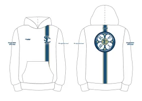 San Juan Composite 2022 HOODIE White with Blue Stripe