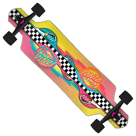 Santa Cruz Sundown Stripes Drop Thru Longboard Complete Skateboard