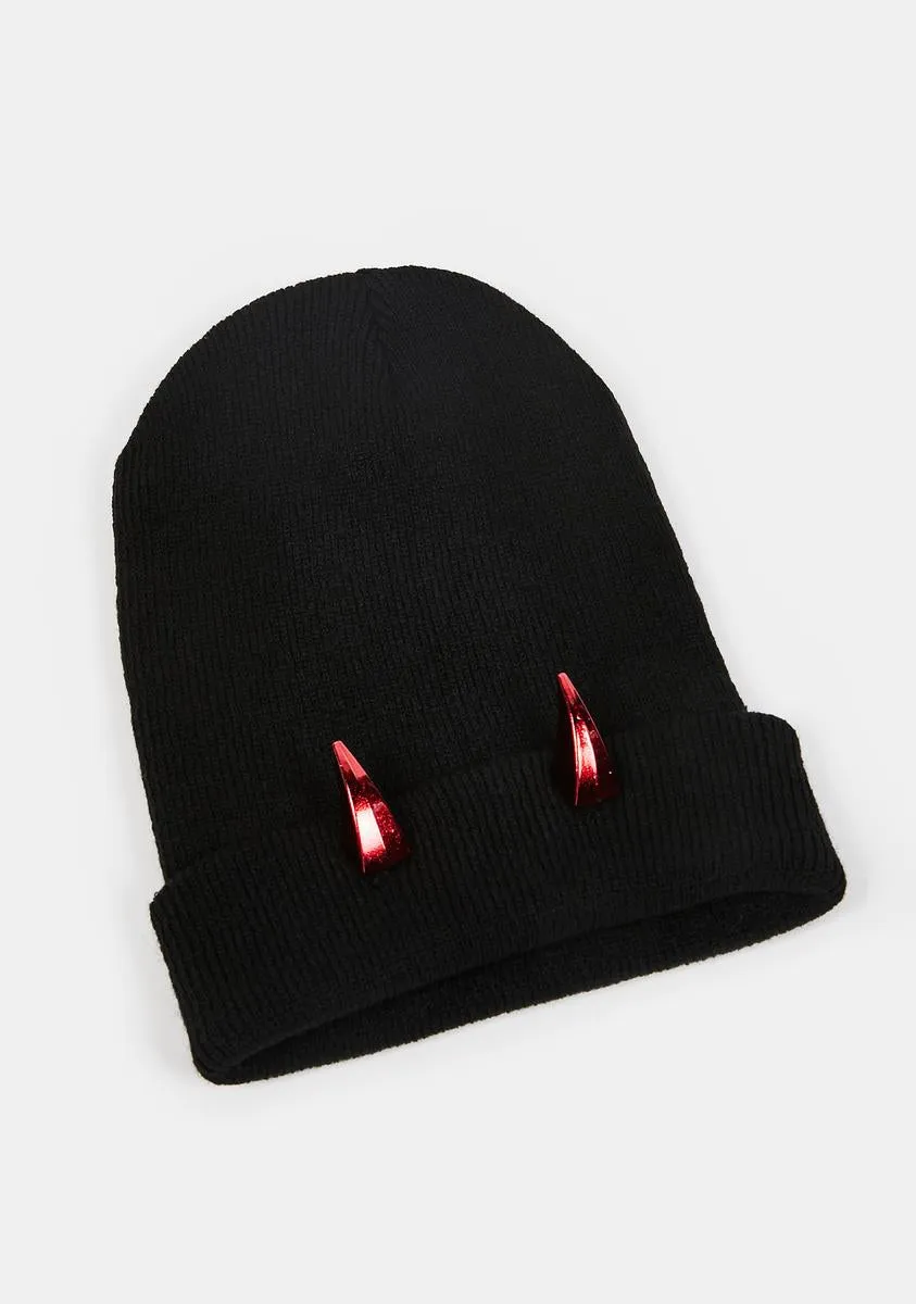 Satanic Thinking Horn Beanie-